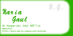 maria gaul business card